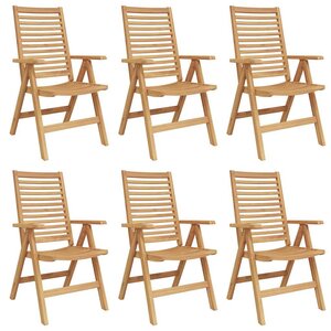vidaXL Chaise de jardin 6 Pièces Marron 52 x 64 5 x 108 cm