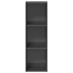 vidaXL Bibliothèque/Meuble TV Gris brillant Bois d’ingénierie