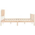 vidaXL Cadre de lit avec tête de lit 160x200 cm bois massif