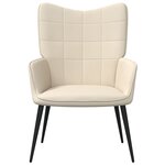 vidaXL Chaise de relaxation Crème Tissu