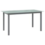 vidaXL Ensemble à manger de jardin 7 Pièces aluminium argenté et noir