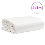 vidaXL Bâche blanc 4x5 m 650 g/m²