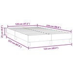 vidaXL Cadre de lit sans matelas gris clair 120x220 cm velours