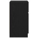 vidaXL Table de chevet noir 39x35x65 cm bois d’ingénierie