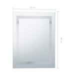 vidaXL Miroir à LED pour salle de bains et capteur tactile 60x80 cm