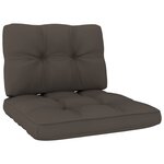 vidaXL Chaises de jardin lot de 2 avec coussins taupe Pin imprégné