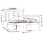 vidaXL Cadre de lit sans matelas 120x190 cm bois massif
