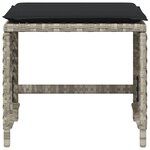 vidaXL Tabourets de jardin et coussins lot de 4 gris clair 41x41x36 cm