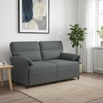vidaXL Canapé 100  polyester  cadre en métal  MDF  Contreplaqué