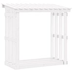 vidaXL Support pour bois de chauffage Blanc 108x64 5x109cm Bois de pin