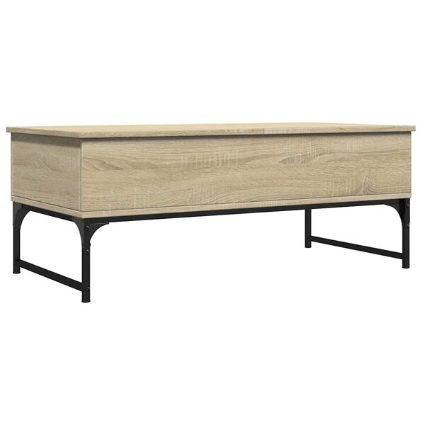 vidaXL Table basse chêne sonoma 100x50x40cm bois d'ingénierie et métal