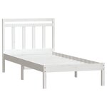 vidaXL Cadre de lit sans matelas blanc bois massif 100x200 cm