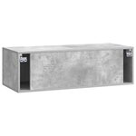 vidaXL Meuble TV mural Gris béton 98 x 41 x 30 cm Bois d'ingénierie