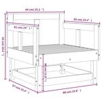 vidaXL Chaises de jardin lot de 2 gris bois massif de pin