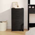 vidaXL Buffet Chêne Noir 40x41x75 cm Bois d'ingénierie