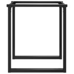 vidaXL Pieds de table à manger cadre en O 70x70x73 cm acier