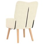 vidaXL Fauteuil relaxant Crème 63 x 67 x 94 cm tissu