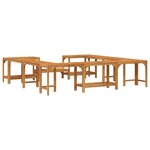 vidaXL Enclos Carré de Bain à Remous Extérieur Marron 230 x 230 cm