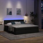 VidaXL Cadre de lit ottoman avec matelas gris foncé 200x200cm tissu