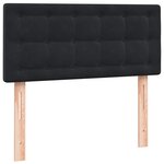 vidaXL Sommier à lattes de lit avec matelas et LED noir 80x220 cm velours