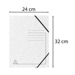 Chemise À Élastique 3 Rabats Carte Lustrée 355gm2 - A4 - Blanc - X 25 - Exacompta