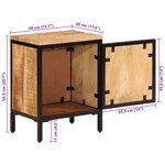 vidaXL Table de chevet 40x30x52 5 cm bois de manguier massif brut