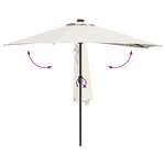 vidaXL Parasol de Jardin Half avec Poteau en Aluminium Sable 294 cm