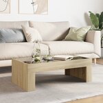 vidaXL Table basse avec LED infini chêne sonoma 90x50x30 cm
