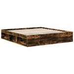 vidaXL Cadre de lit Chêne fumé 180 x 200 cm Bois d'ingénierie
