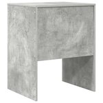 vidaXL Bureau Gris béton 60 x 50 x 76 cm Bois d'ingénierie