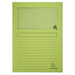 Paquet de 25 pochettes coins en carte 120g avec fenêtre, assortis pastel EXACOMPTA