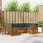 vidaXL Ensemble de canapés d'extérieur 6 pc Naturel et Anthracite
