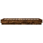 vidaXL Cadre de lit sans matelas chêne fumé 90x190cm bois d'ingénierie