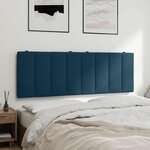 vidaXL Coussin de tête de lit Hanko bleu 140 cm velours