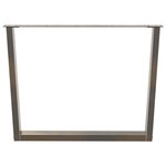 vidaXL Pieds de table à manger en forme de V  3 pièces  acier naturel  100 x (72-73 3) cm