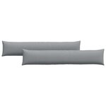 vidaXL Coussins de canapé 2 Pièces Gris clair 200 x 40 cm tissu