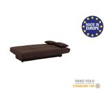 Banquette clic clac 3 places - Tissu chocolat -  Style Contemporain - L 190 x P 92 cm - DREAM