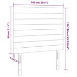 vidaXL Tête de lit à LED Bleu 100x5x118/128 cm Tissu