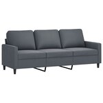 vidaXL Ensemble de canapés 4 Pièces avec coussins Gris foncé Velours