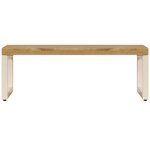 vidaXL Table basse 100x50x35 cm Bois de manguier solide et acier