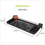 ACROPAQ Massicot A4 12 feuilles- Coupe Papier en 4 patrons (coupes droits  ondulés  pliés et perforés)- Arrondisseur de coins- Pliable