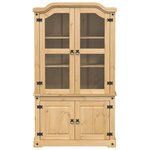 vidaXL Vitrine en verre Corona 103 5x42x180 cm bois de pin massif