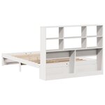 vidaXL Lit bibliothèque sans matelas blanc 140x200 cm bois pin massif