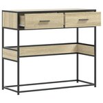 vidaXL Table console chêne sonoma 90x35x80 cm bois d'ingénierie