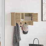 vidaXL Porte-manteau mural avec étagère Chêne sonoma 50 x 20 x 30 cm