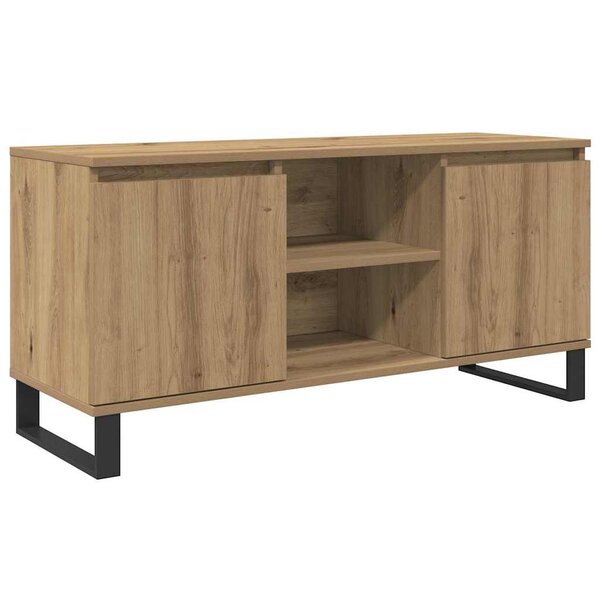 vidaXL Meuble TV Chêne artisanal 104 x 35 x 50 cm Bois d'ingénierie