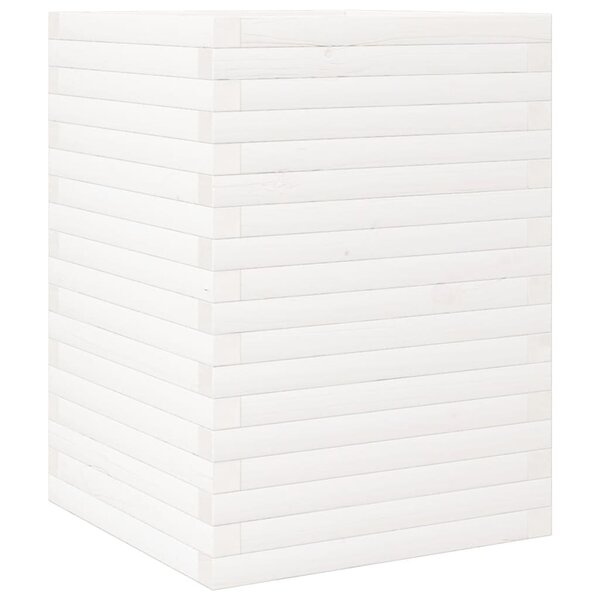 vidaXL Jardinière blanc 50x50x68 5 cm bois de pin massif