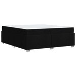 vidaXL Cadre de lit avec matelas Noir 180 x 200 cm tissu