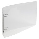 EXACOMPTA - Classeur Fiche Bristol - Dos 35mm - 14,8 x 21 - 2 anneaux - Polypropylene translucide 7/10eme - 5 couleurs aléatoires