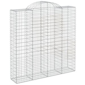 vidaXL Panier de gabions arqué 200x50x200/220 cm Fer galvanisé